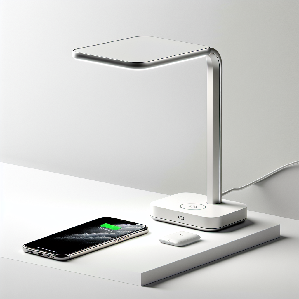 LumiCharge LED Desk Lamp with Wireless Charging